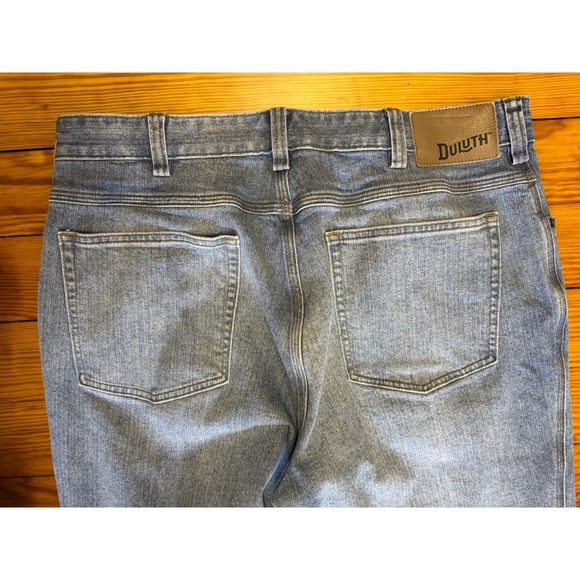 Lot Of 2 Duluth Trading Flex Ballroom Jeans Mens 36x30 Blue Denim Relaxed Fit - Picture 10 of 15